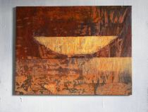Tittel; Reise. Materiale; acrylmaleri, format; 57x75 cm.
