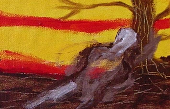 "Øyeblikket", acrylmaleri på lerret